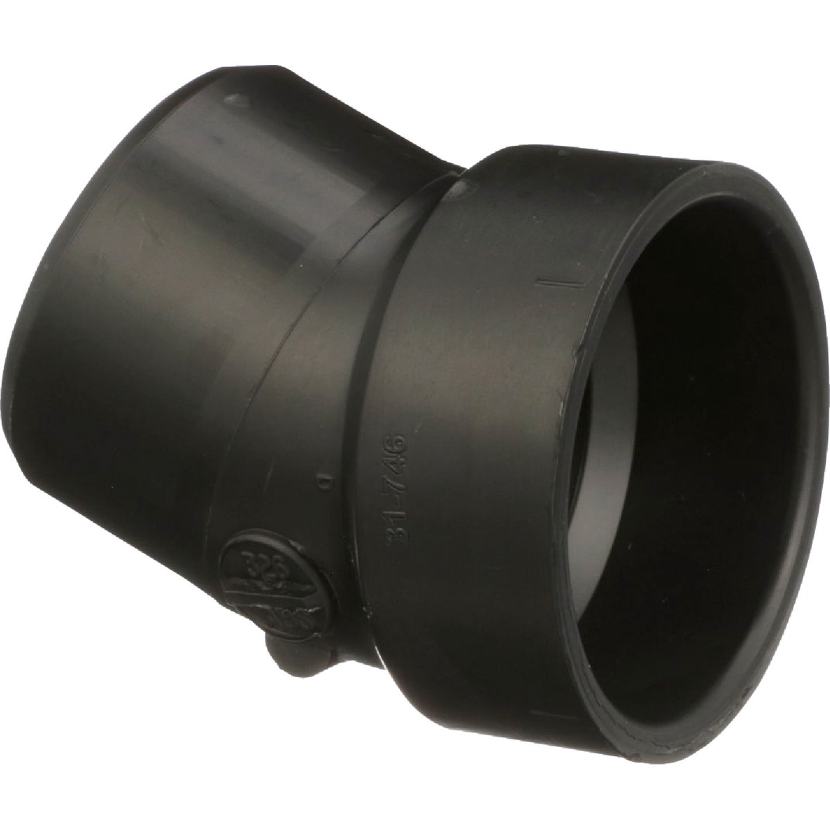 Charlotte Pipe 1-1/2 In. 22-1/2 Deg ABS/DWV Street Elbow