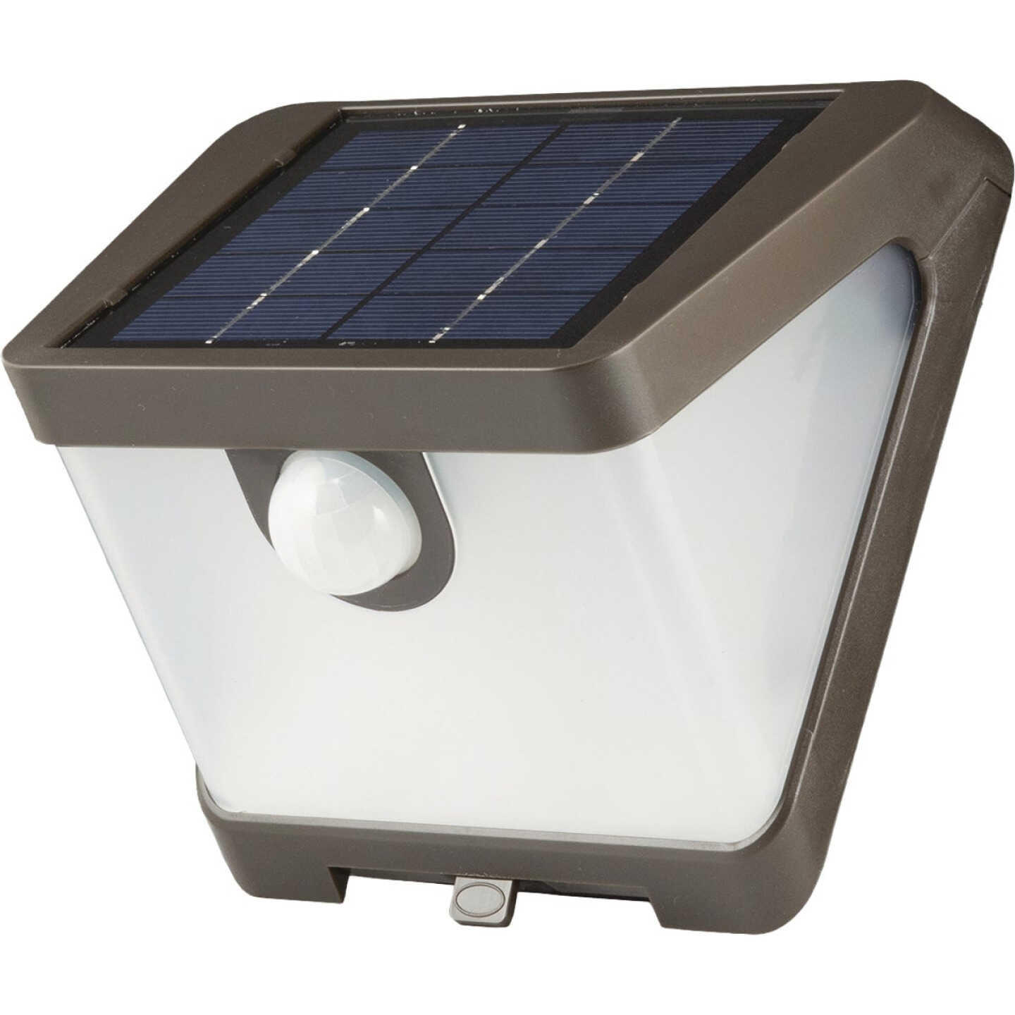 Halo Bronze Motion Sensing Dusk to Dawn LED Solar Wedge Floodlight Fixture Image 1