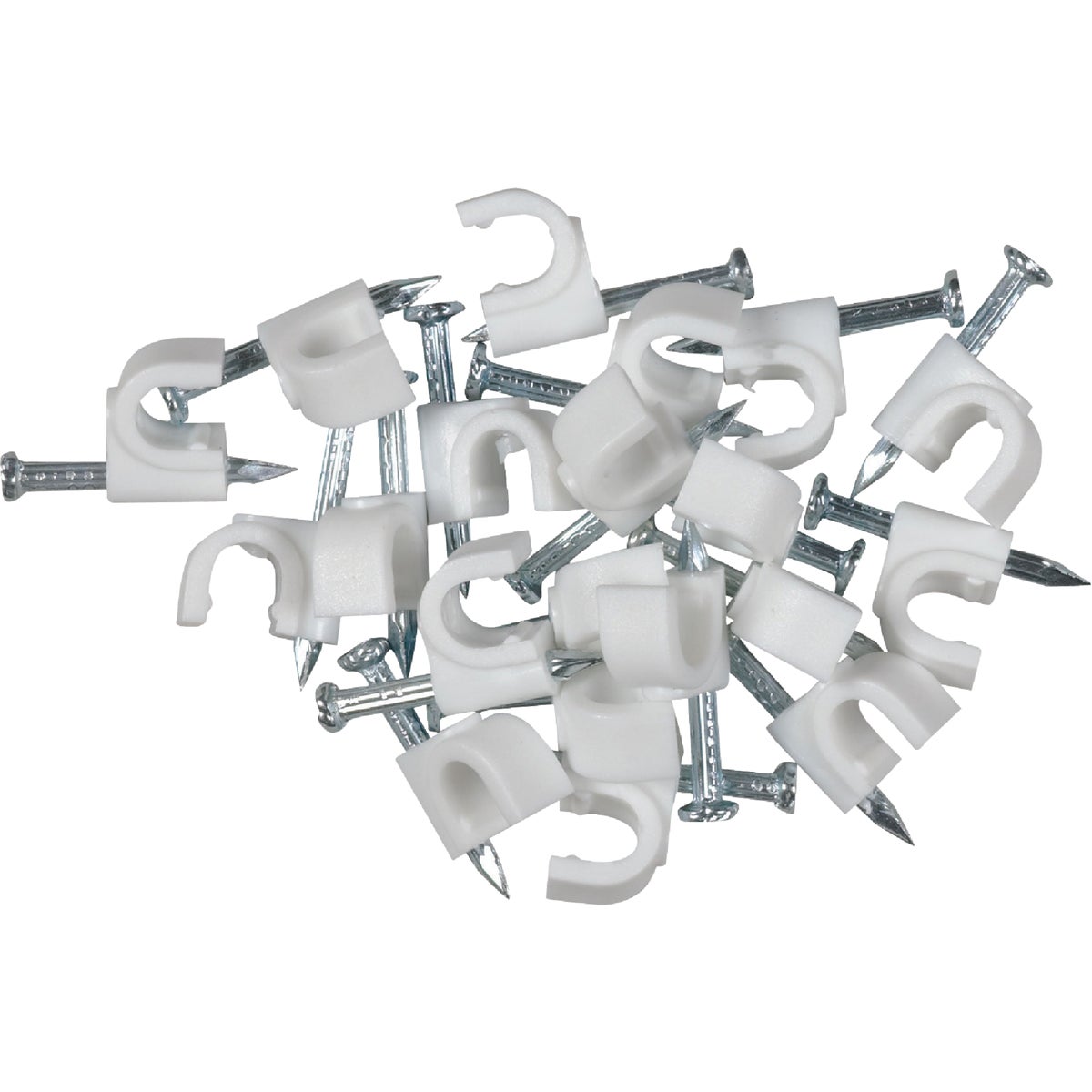 RCA White RG6 or RG59 Nail-In Coaxial Staple (20-Count) Image 3