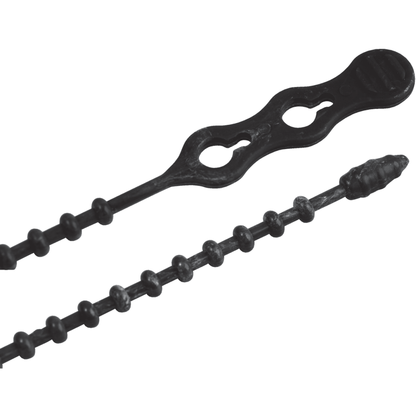 Gardner Bender Beadle Wrap 8 In. x 1/4 In. Black Flexible Plastic Cable Tie (40-Pack) Image 1
