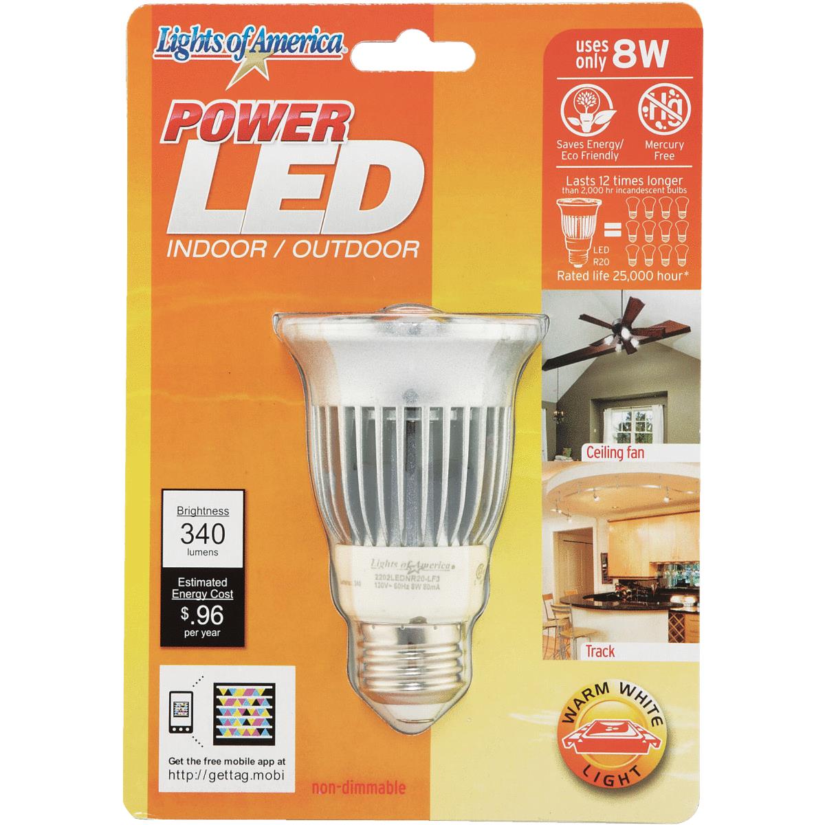 8W R20 WW LED REFL FLOOD Image 1