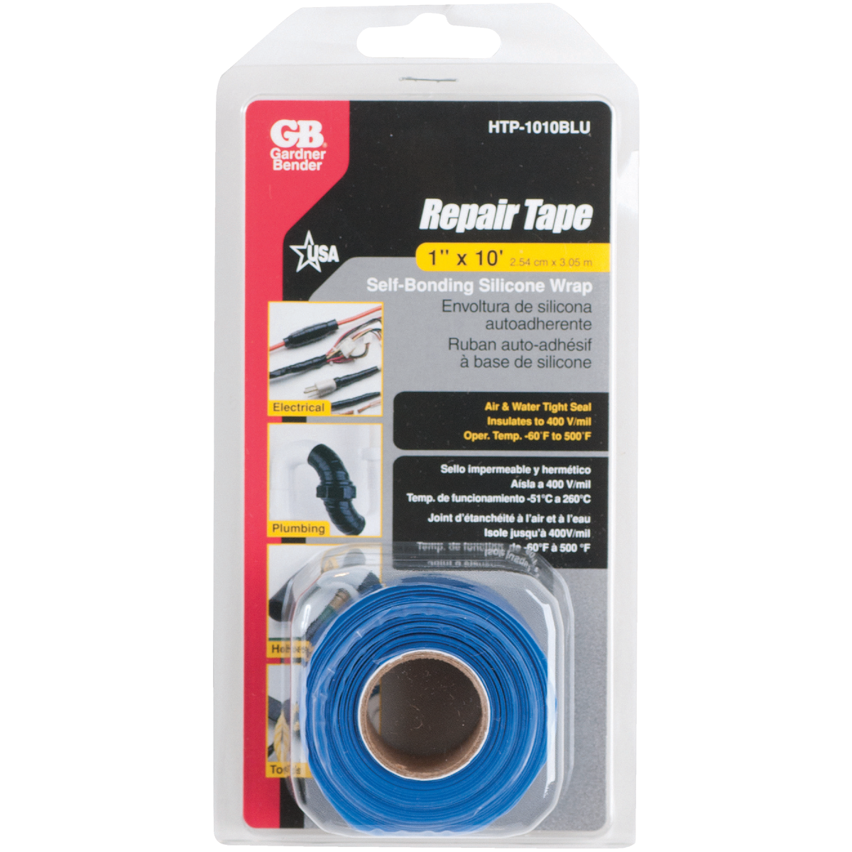 Gardner Bender Blue 1 In. x 10 Ft. Self-Bonding Silicone Wrap