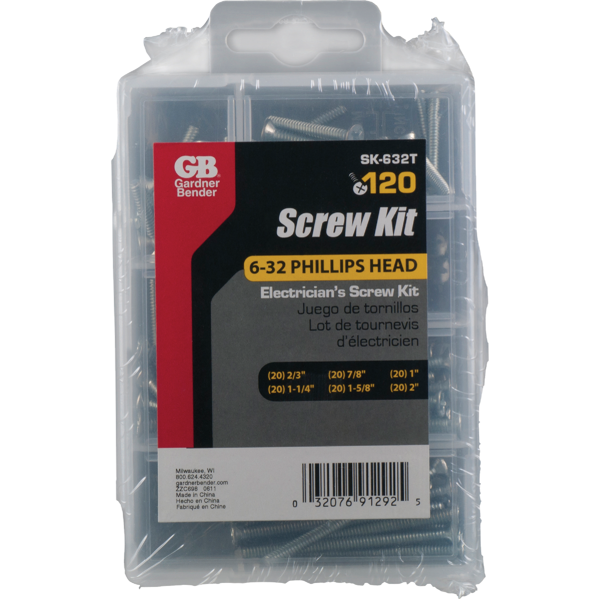 Gardner Bender Flat Head Electrician Screw Repair Kit (120 Ct.) Image 1