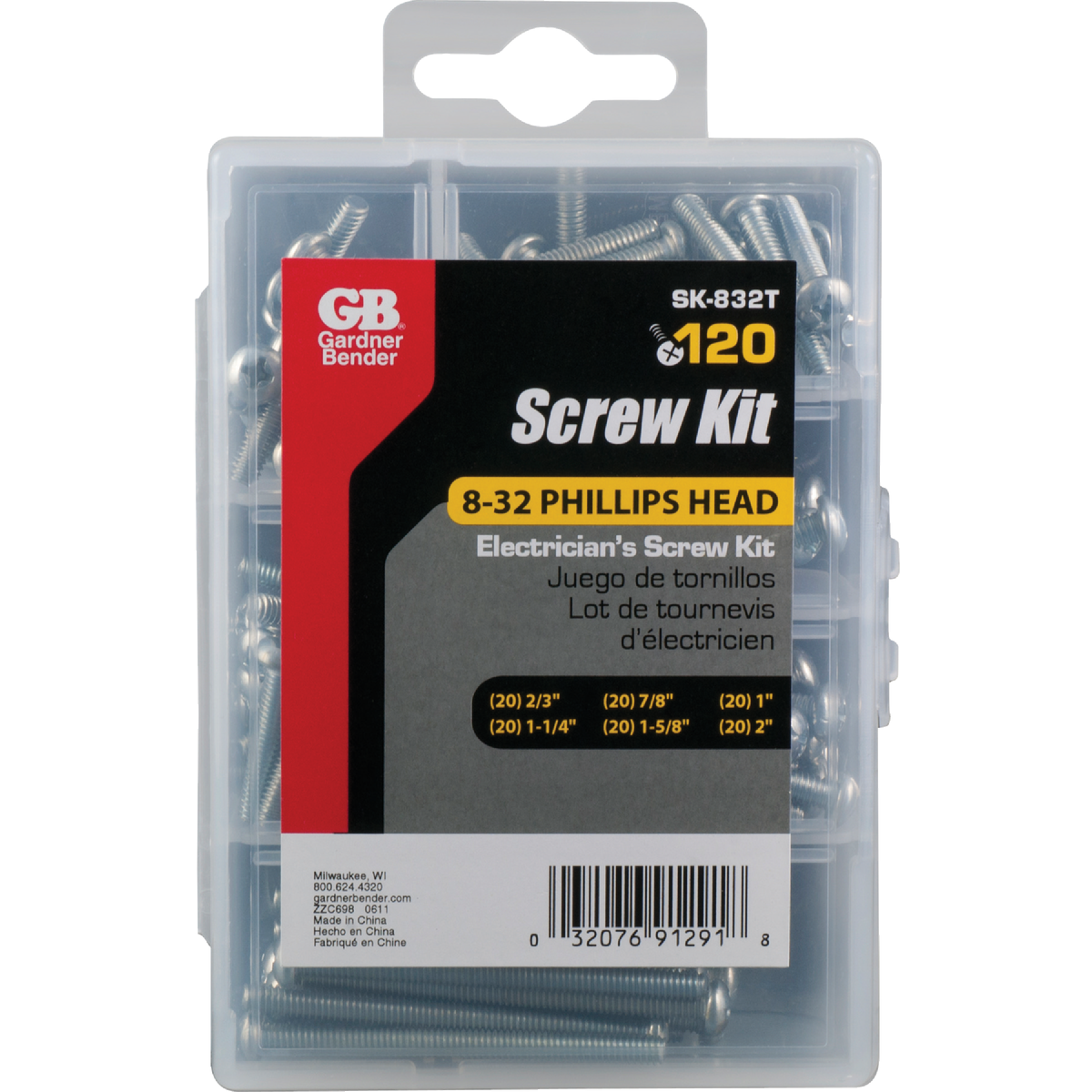 Gardner Bender Round Head Electrician Screw Repair Kit (120 Ct.) Image 1