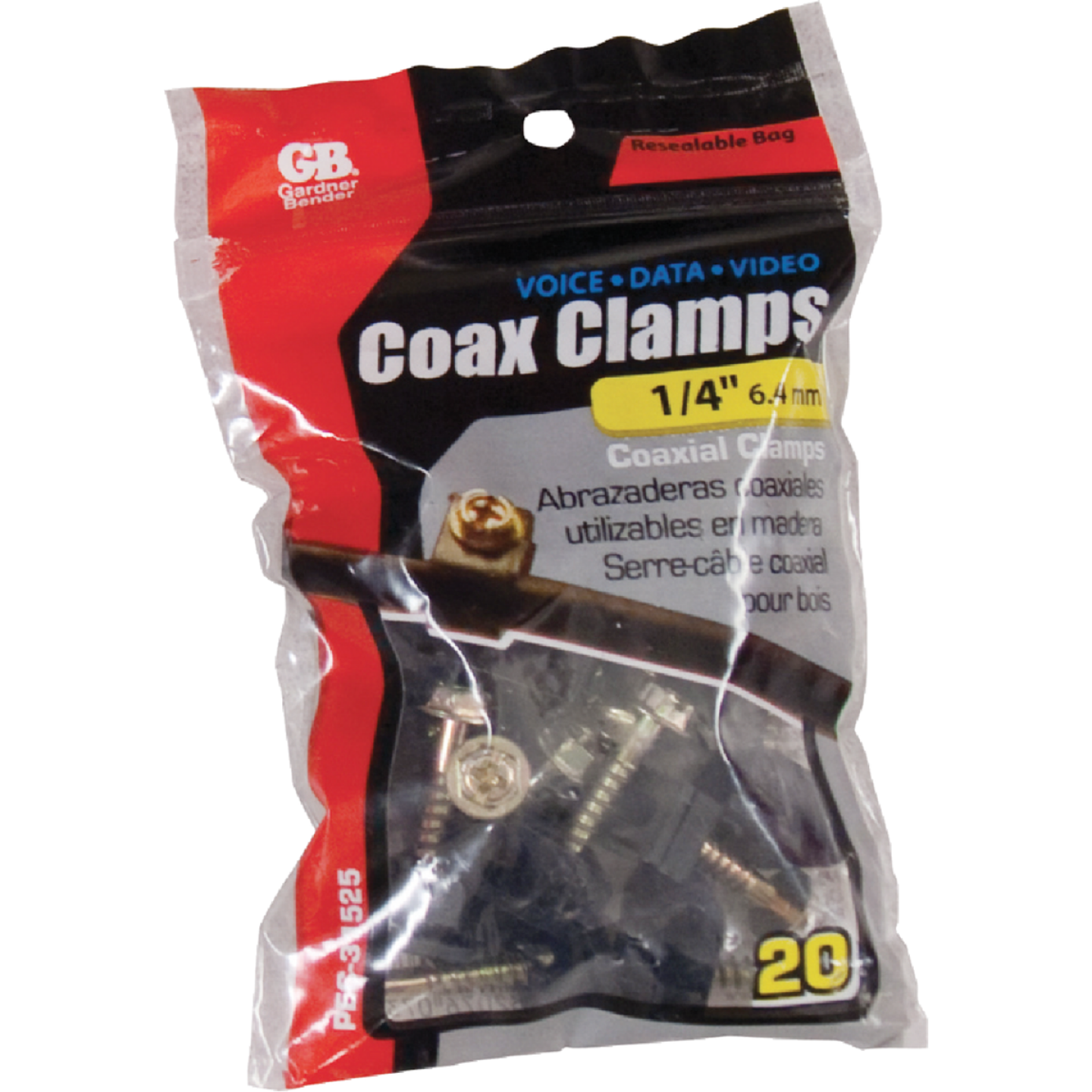 Gardner Bender 1/4 In. Plastic Black Cable Clamp Image 1