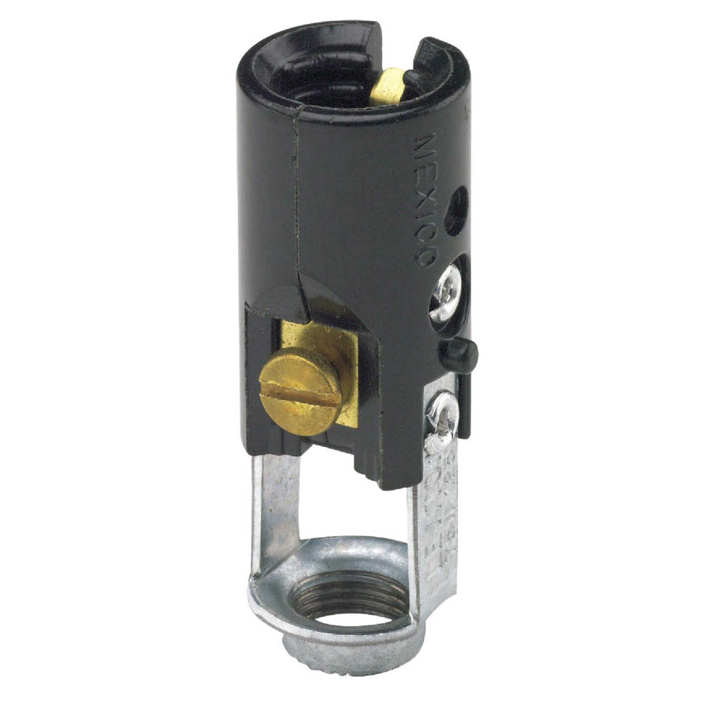 Leviton Keyless Candelabra Base Black Lamp Socket Image 1