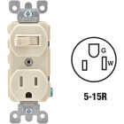 Leviton Light Almond 15A Commercial Grade Switch & Outlet Image 1