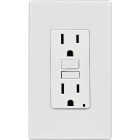 Leviton SmartlockPro Self-Test 15A White Residential Grade 5-15R GFCI Outlet with Screwless Wall Plate Image 2