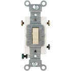 Leviton Toggle Ivory 15A Grounding Quiet 3-Way Switch Image 1