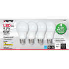 Satco 60W Equivalent Warm White A19 Medium LED Light Bulb (4-Pack) Image 3