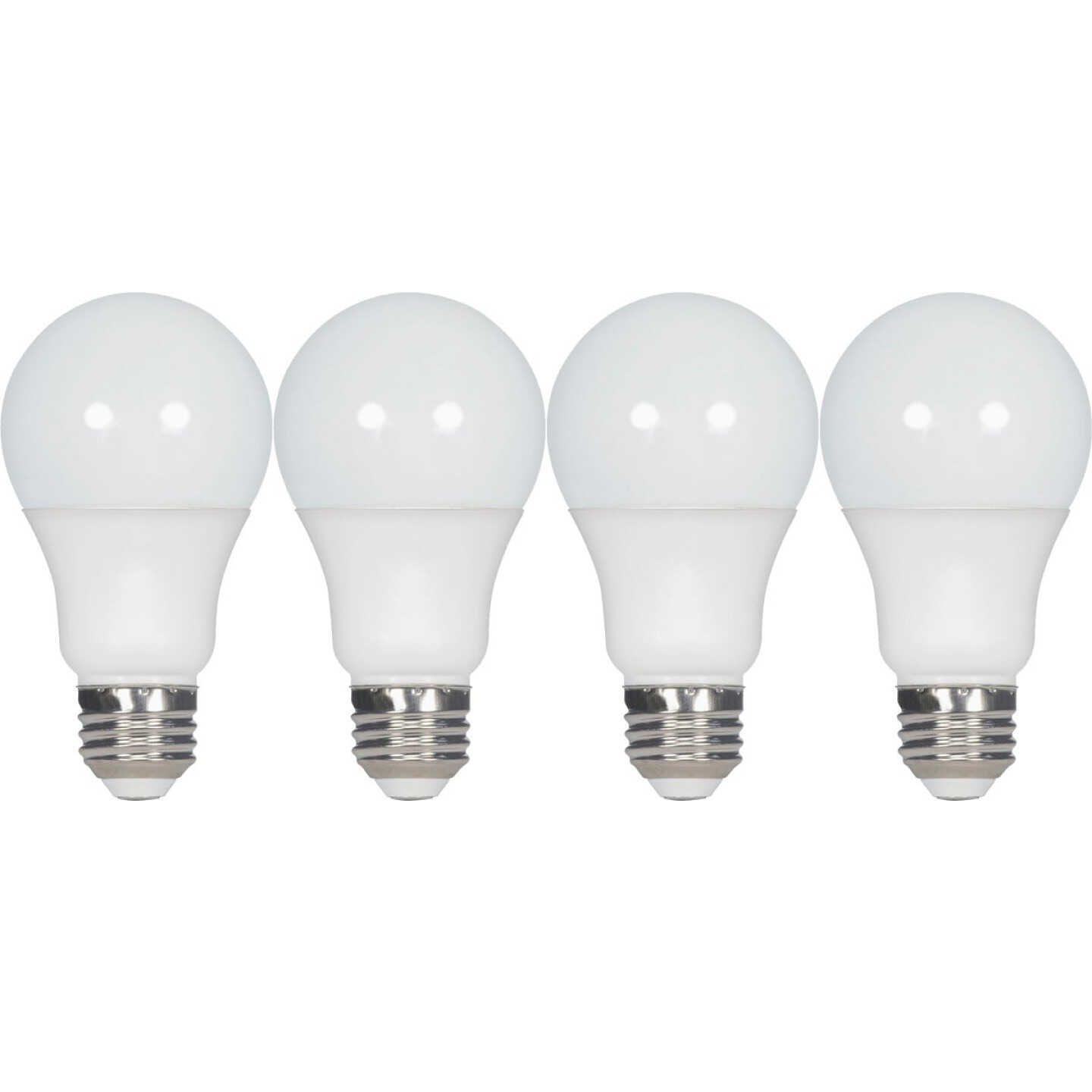 Satco 60W Equivalent Warm White A19 Medium LED Light Bulb (4-Pack) Image 4