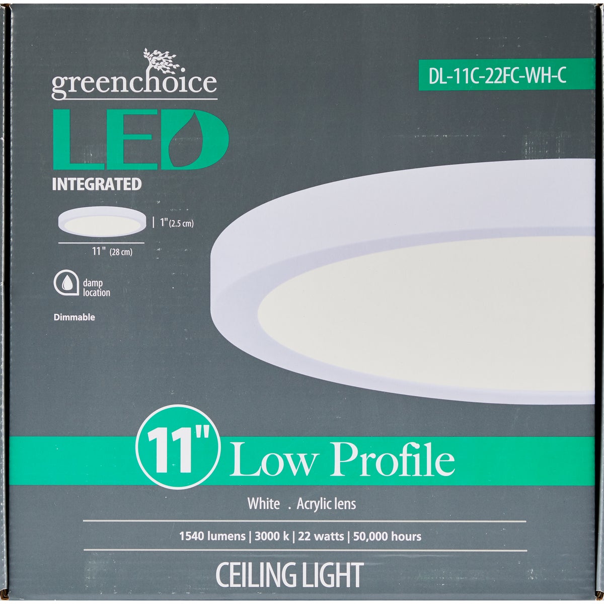 Canarm 11 In. White LED Round Disc Flush Mount Light Fixture Image 2
