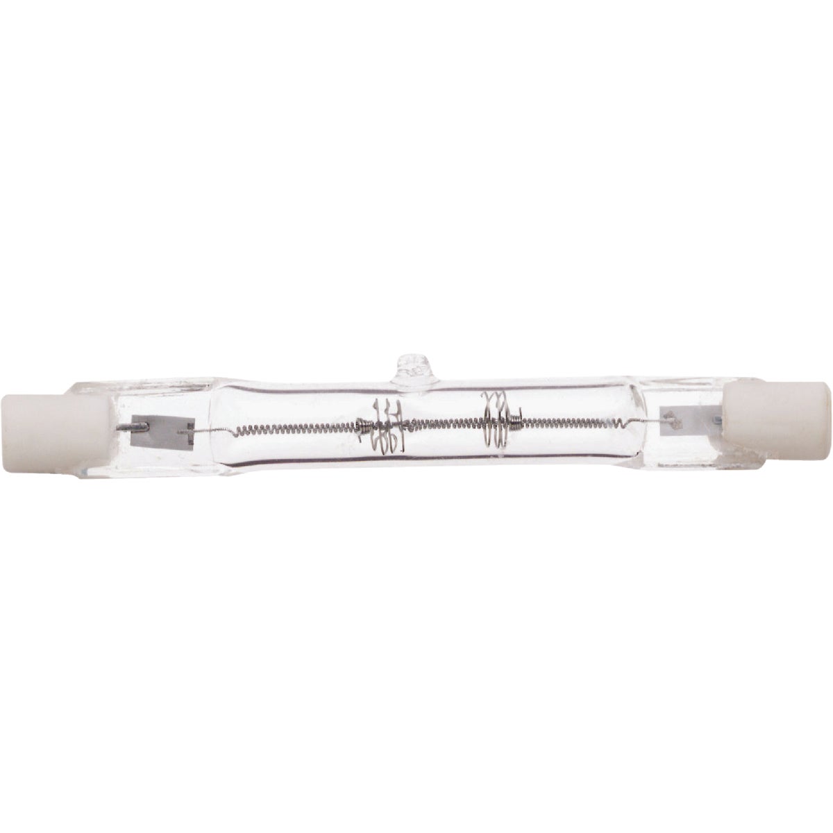 Satco 100W 120V Clear R7S Base T3 Halogen Work Light Bulb Image 1