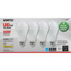 Satco 100W Equivalent Warm White A19 Medium LED Light Bulb (4-Pack) Image 2
