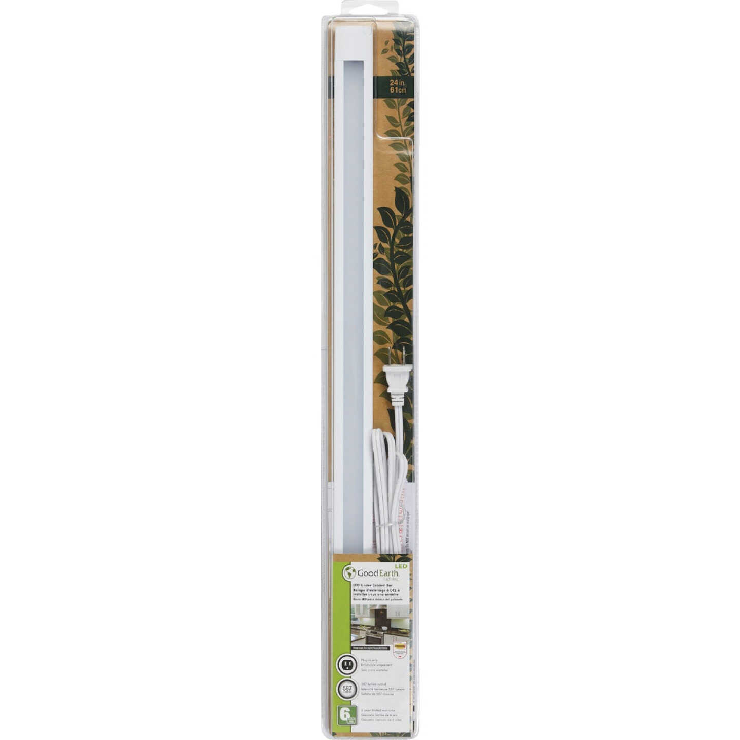 Good Earth Lighting 24 In. Plug-In White LED Under Cabinet Light Bar Image 2