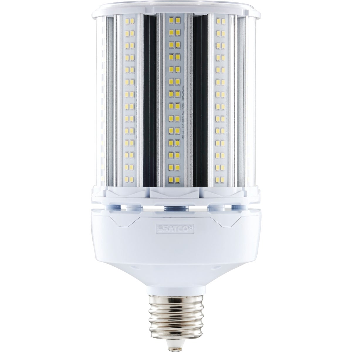 Satco Hi-Pro 400W HID Equivalent Clear Corn Cob Mogul Extended Base LED High-Intensity Light Bulb with Safety Chain