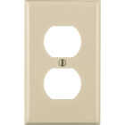Leviton 1-Gang Thermoplastic Outlet Wallplate, Light Almond Image 1