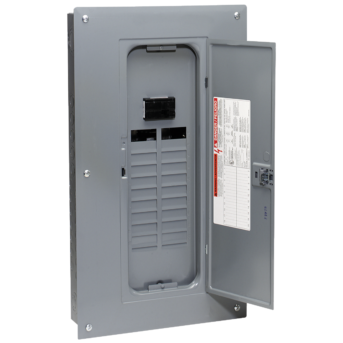Square D Homeline 100A 20-Space 40-Circuit Indoor Main Breaker Plug-on Neutral Load Center