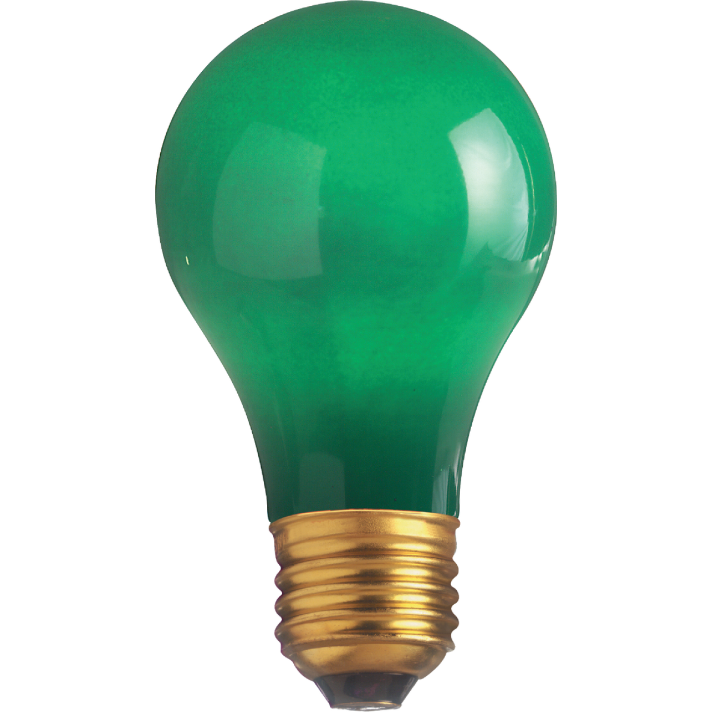 Satco 25W Ceramic Green Medium A19 Incandescent Party Light Bulb Image 1