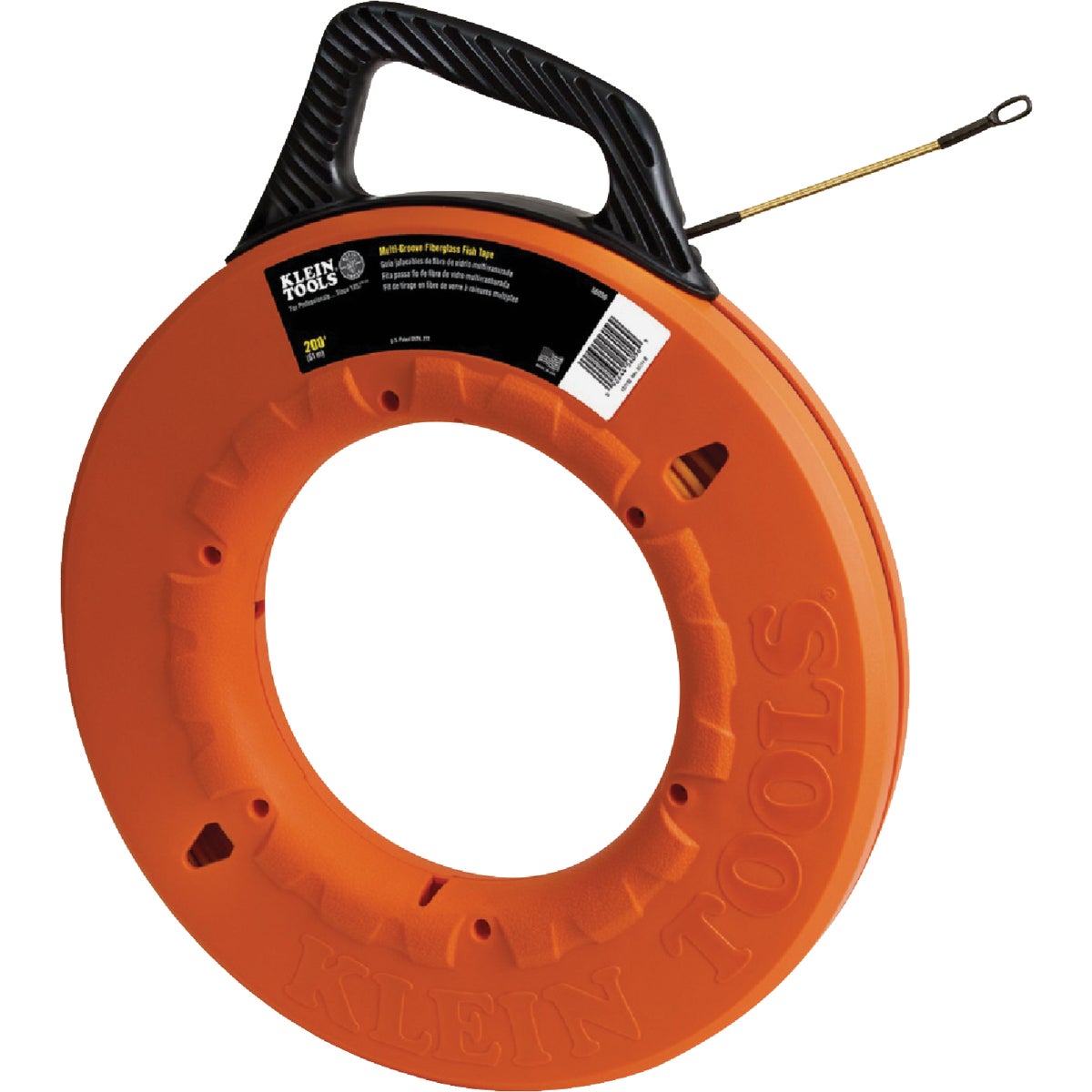 Klein 3/16 In. W. x 200 Ft. L. Multi-Groove Fiberglass Fish Tape