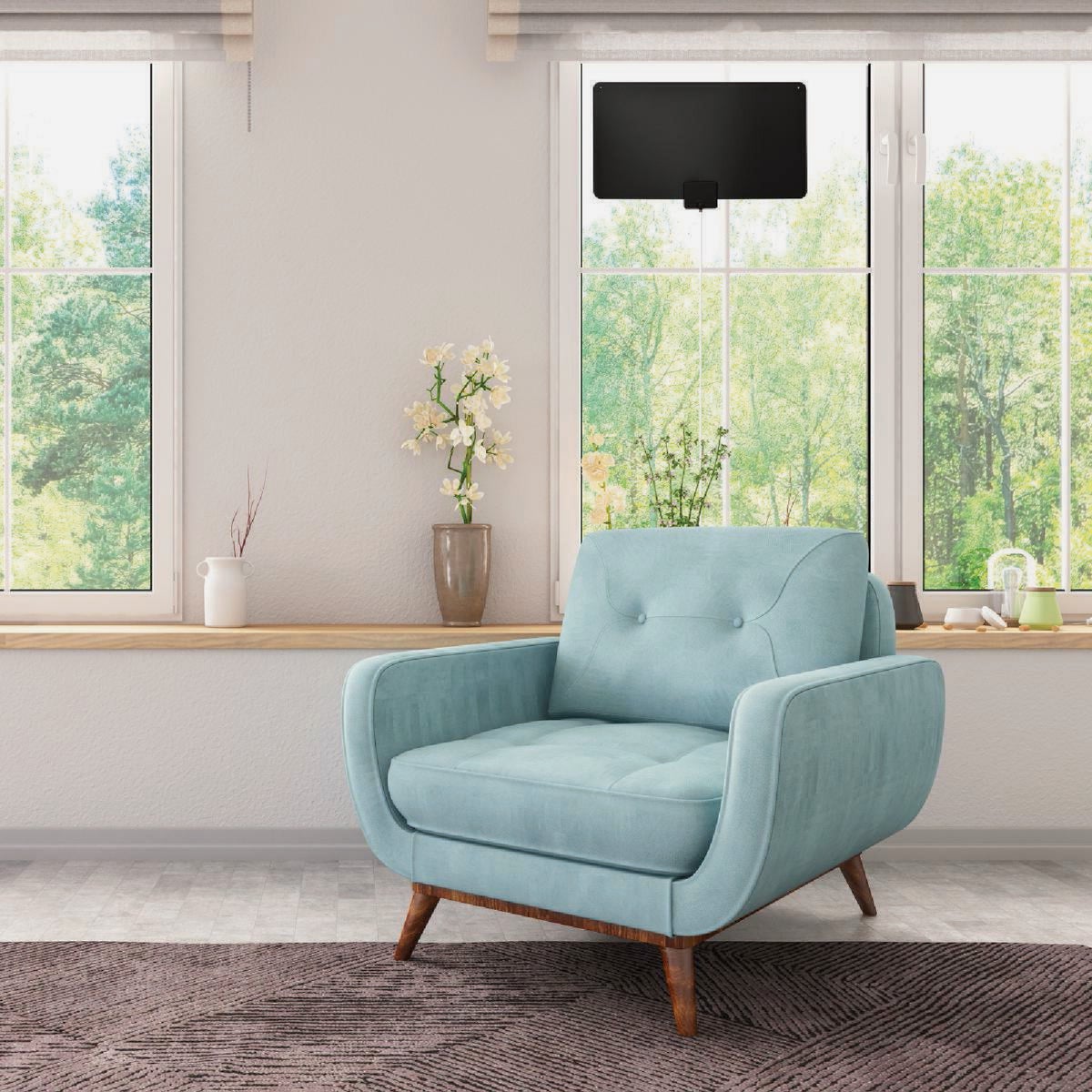 RCA Amplified Ultra-Thin Multi-Directional XL Indoor HDTV Antenna Image 3