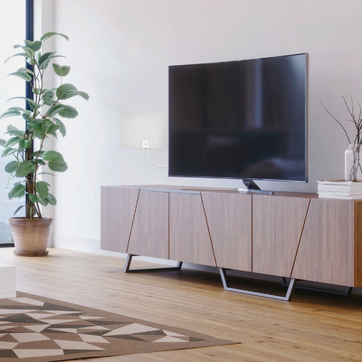 RCA Amplified Ultra-Thin Multi-Directional XL Indoor HDTV Antenna Image 2