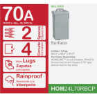 Square D Homeline 70A 2-Space 4-Circuit Raintight Main Lug Load Center Image 2