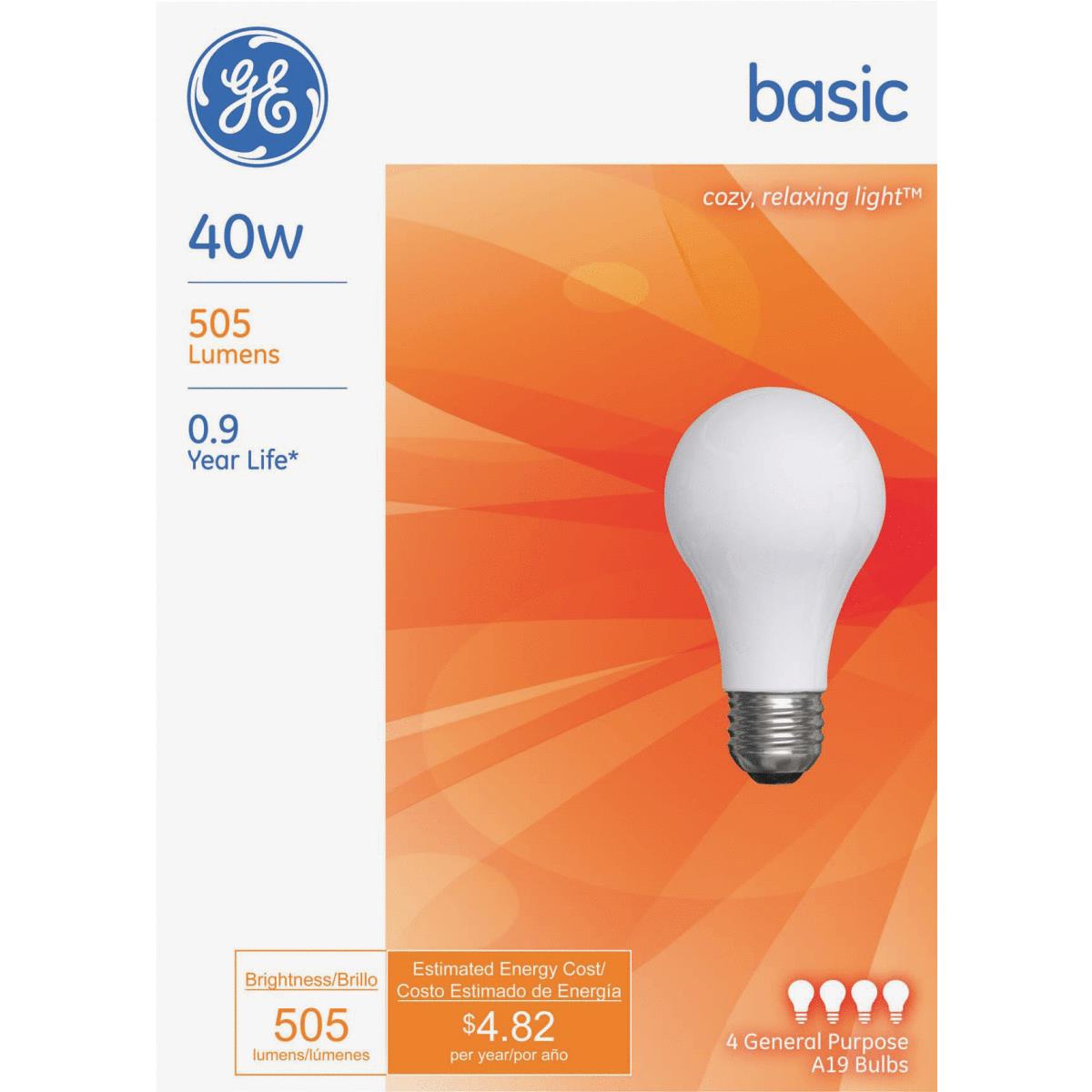 40W 4PK FROST BULB