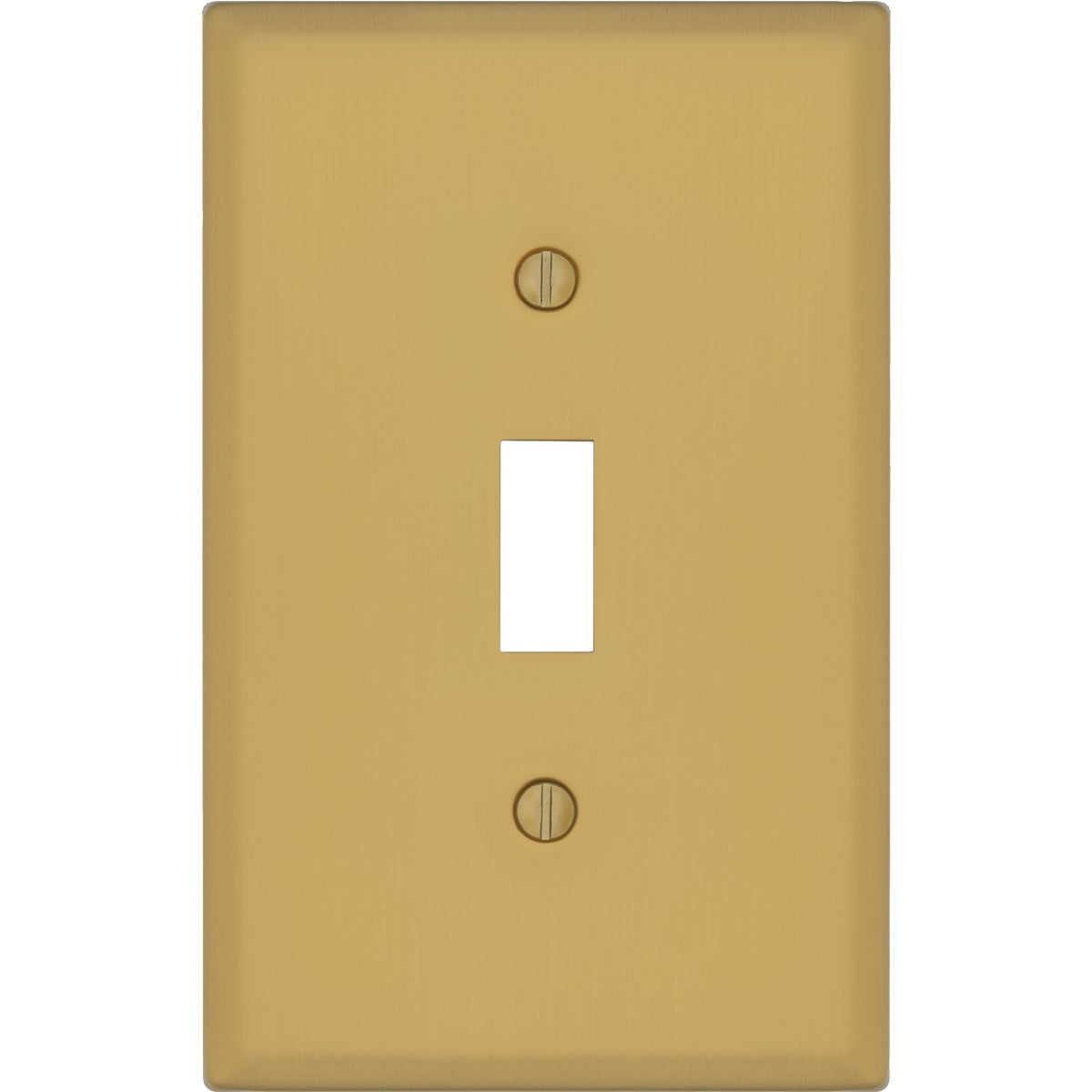 Amerelle Oxford 1-Gang Brushed Gold Steel Switch Wall Plate