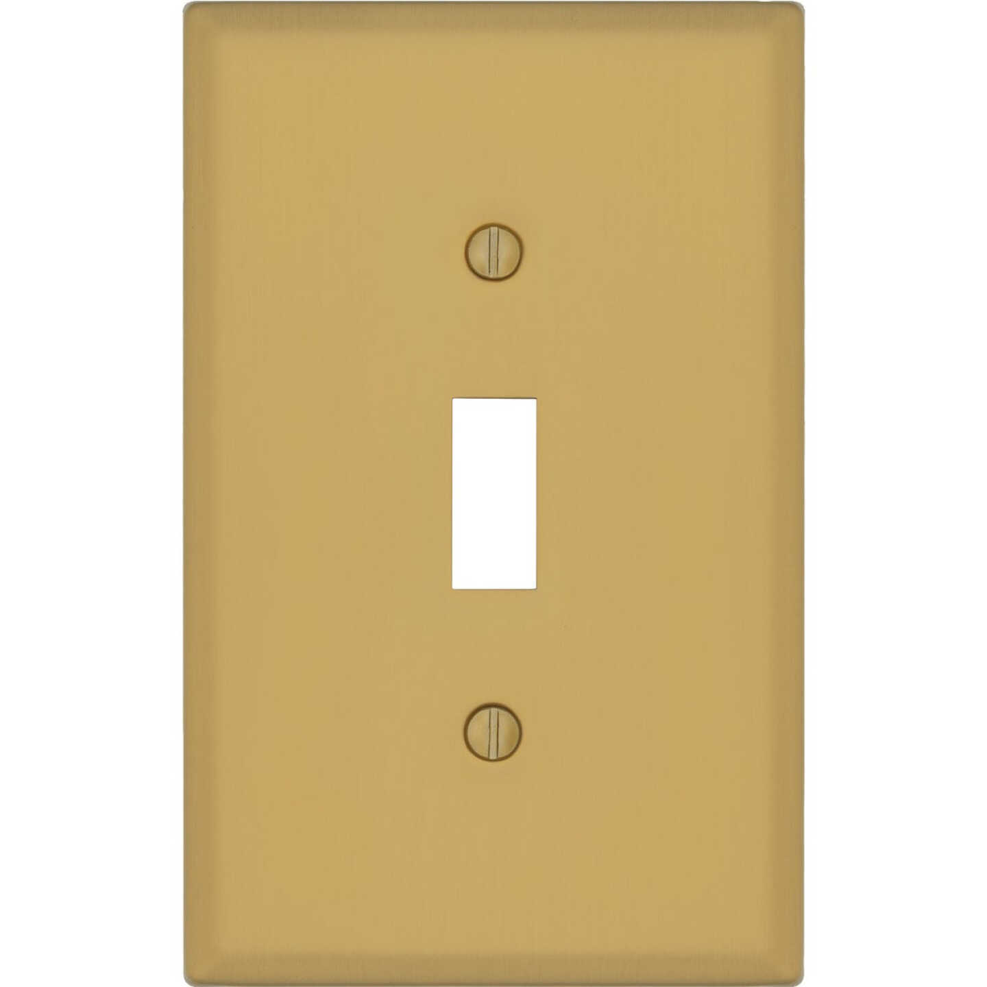 Amerelle Oxford 1-Gang Brushed Gold Steel Switch Wall Plate Image 1