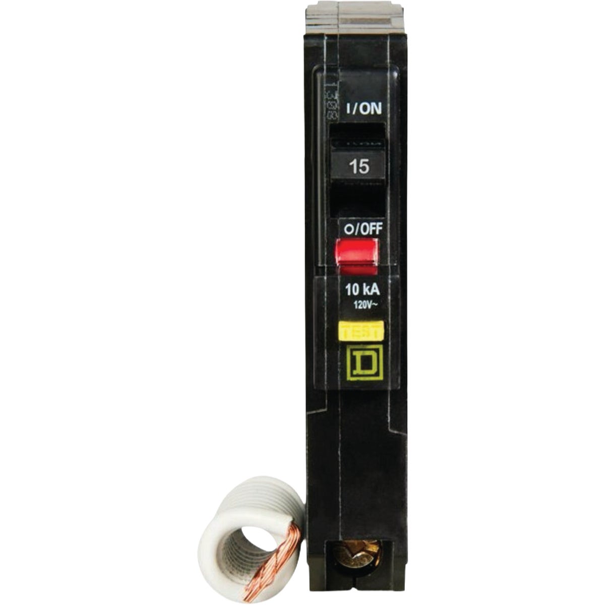 Square D QO 15A Single-Pole Ground Fault Circuit Breaker Image 4