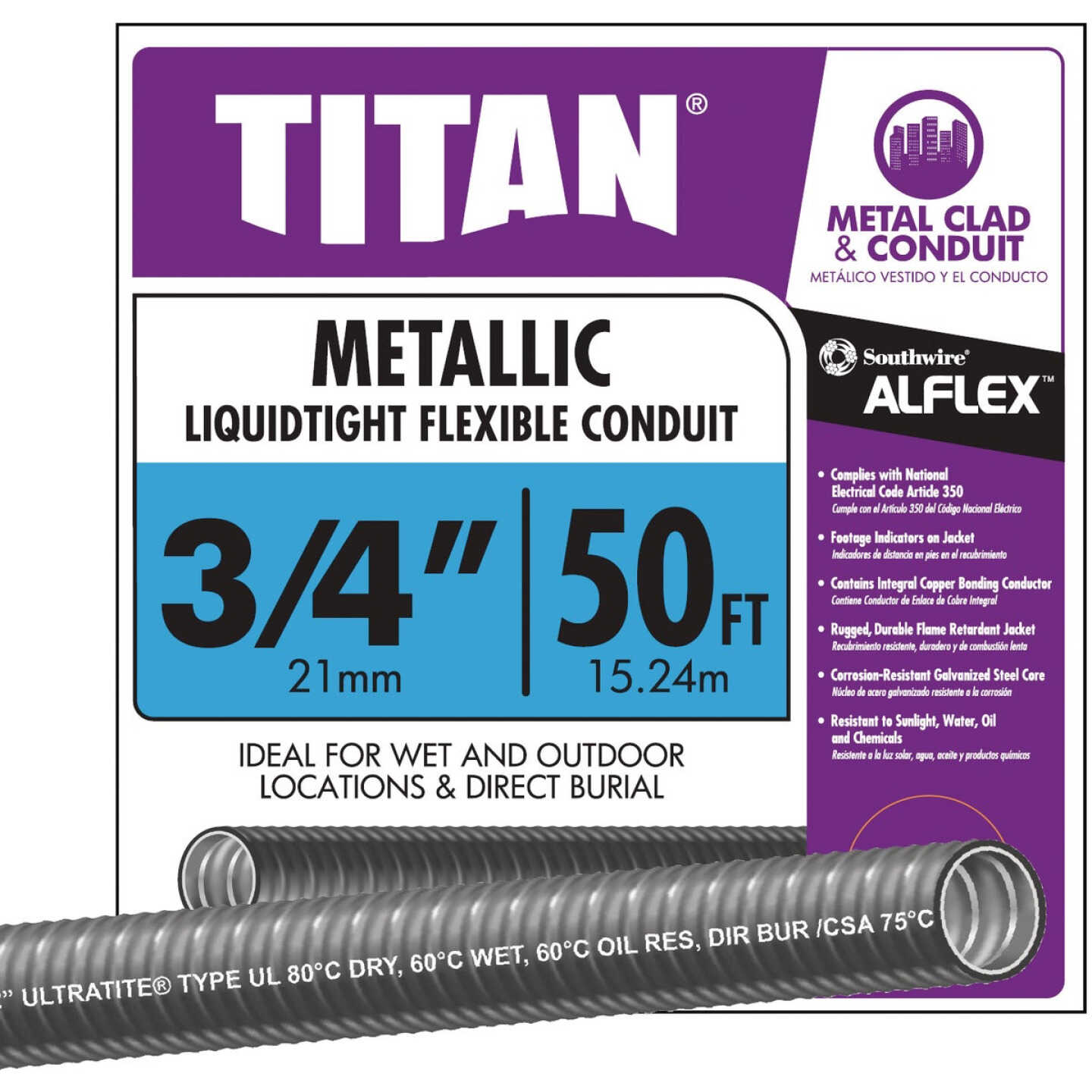 Southwire 3/4 In. x 50 Ft. Flexible Flexible Metal Conduit Image 1