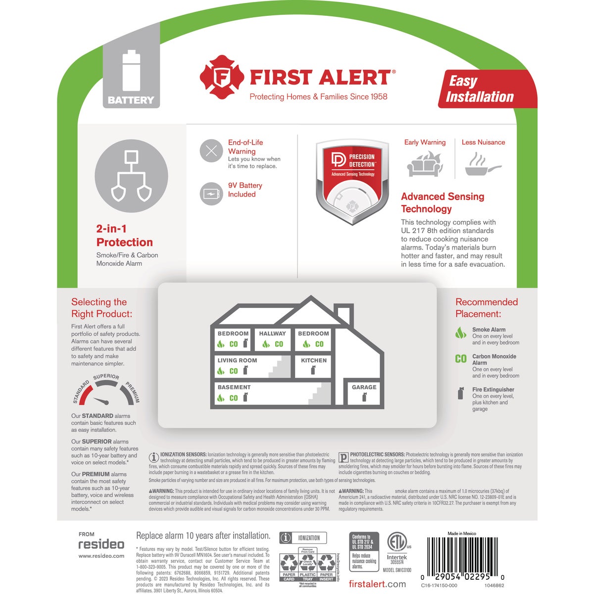 First Alert Battery Powered Ionization Combination Alarm Image 5