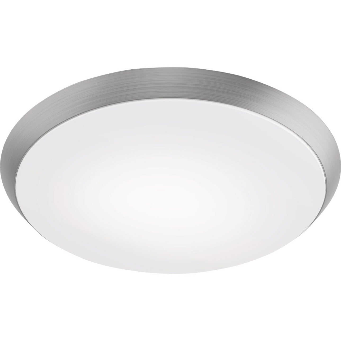 Feit 15 In. Brushed Nickel or Black LED Round CCT Disc Flush Mount Motion Ceiling Light Fixture Image 1