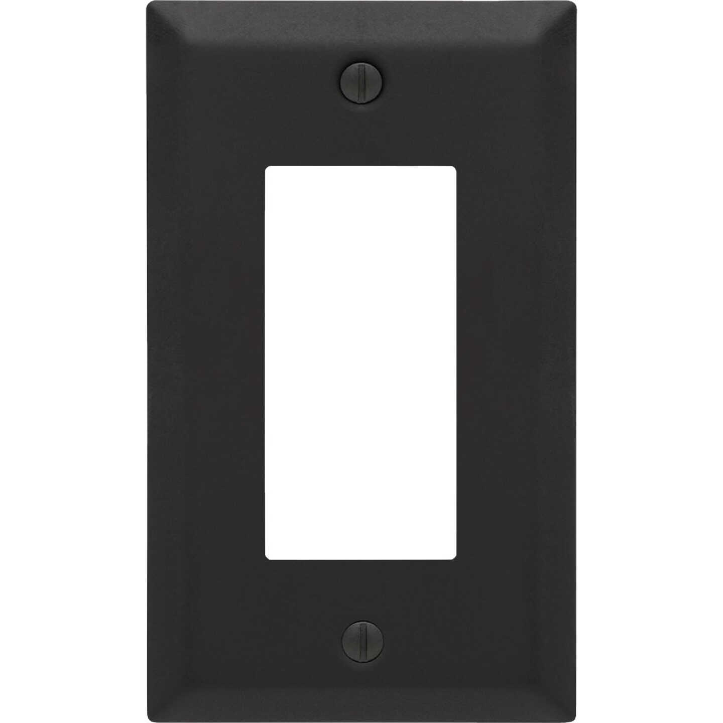 Amerelle Century 1-Gang Black Steel Wall Plate Image 1
