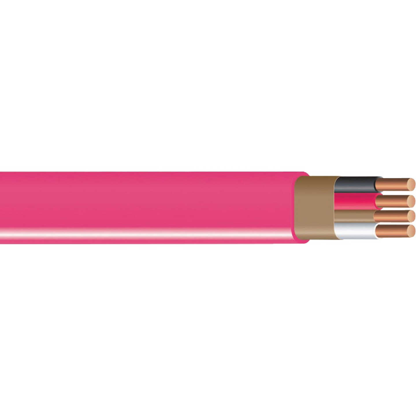 Romex 100 Ft. 10/3 Solid Pink NMW/G Electrical Wire Image 1