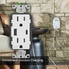 Leviton Decora White 15A Weather-Resistant USB Duplex Outlet with Type A and Type-C Ports Image 5