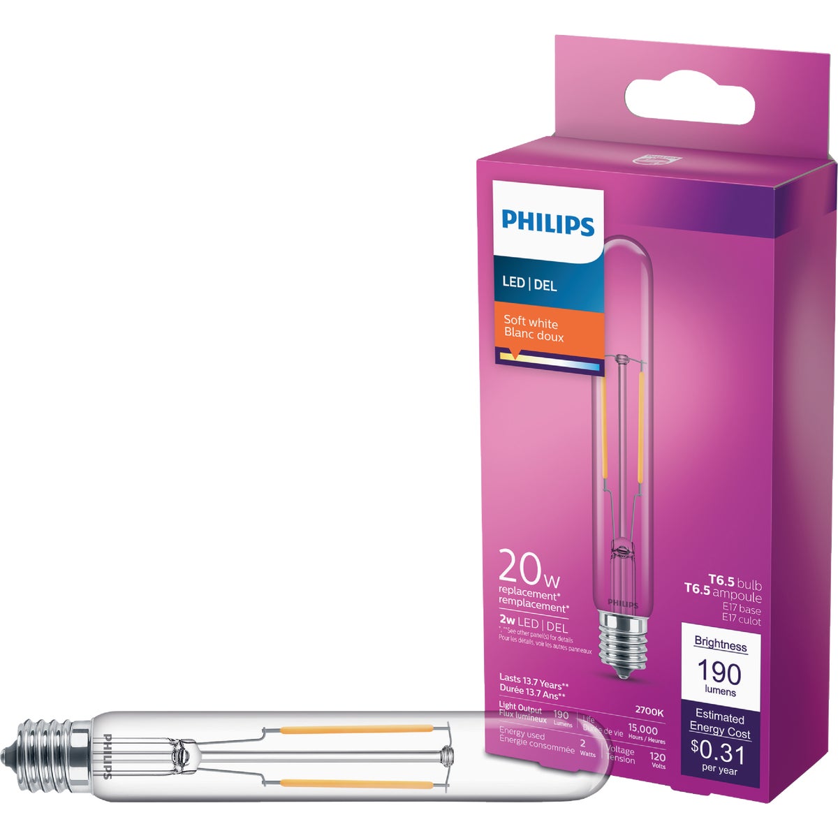 Philips T6.5 2.5WE17 SW Clear