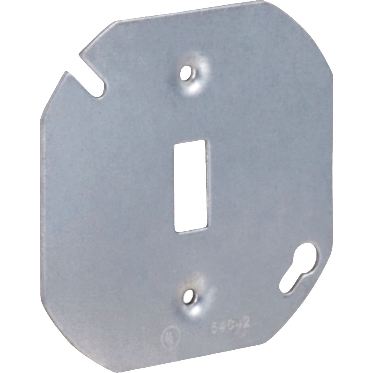 Southwire 4 In. Single Toggle Switch Silver Octagon Box Cover