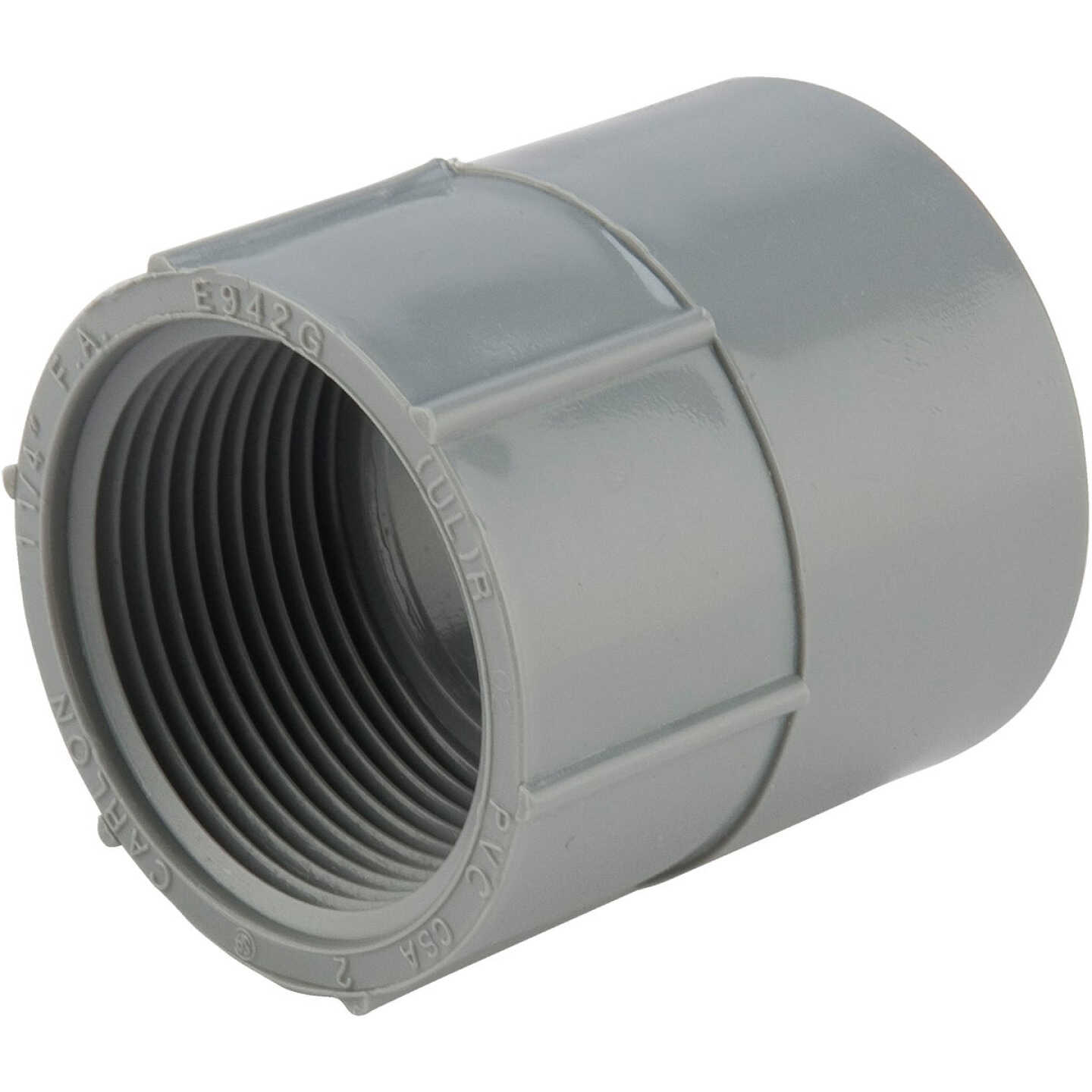 Carlon 1-1/4 In. Female Threaded & Socket PVC Conduit Female Adapter Image 1