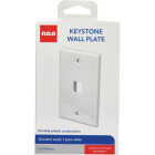 RCA Keystone 1-Port White Modular Wall Plate Image 1