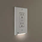 Amerelle LumiCover 1-Gang Universal Wallplate with Built-In Night Light, White Image 2