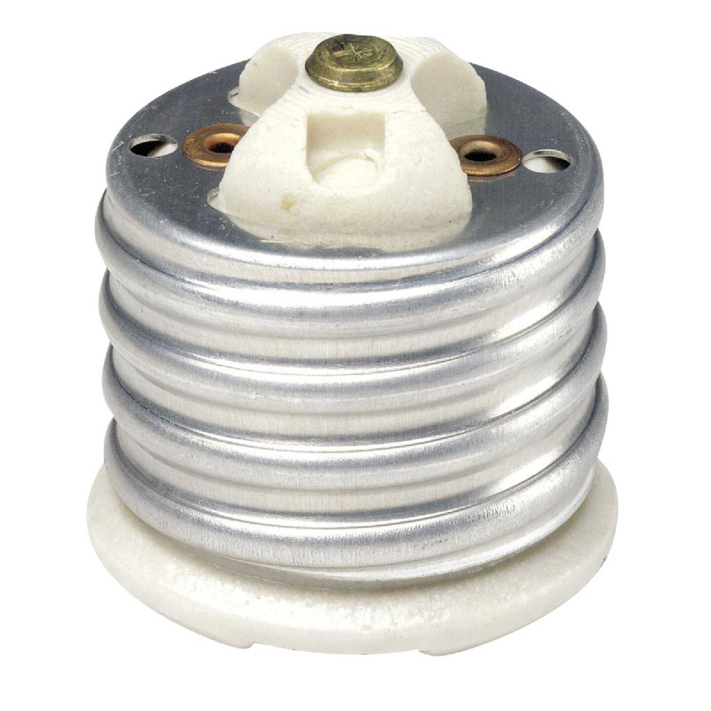 Leviton Mogul to Medium Base 660W White Porcelain Socket Reducer Image 1
