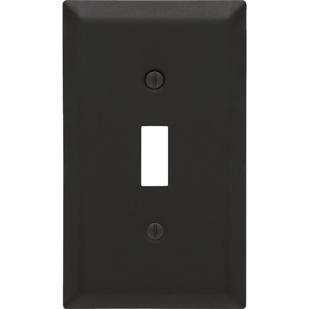 Amerelle Century 1-Gang Steel Toggle Switch Wall Plate, Black