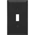 Amerelle Century 1-Gang Steel Toggle Switch Wall Plate, Black Image 1