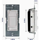 Leviton SureSlide LED/CFL White Slide Dimmer Image 3