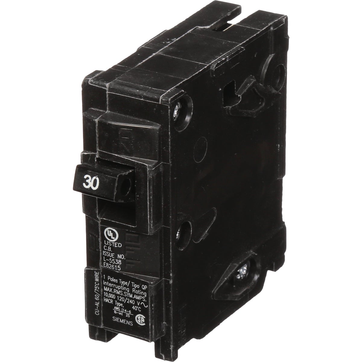 Siemens 15A 120V Single Pole Circuit Braker