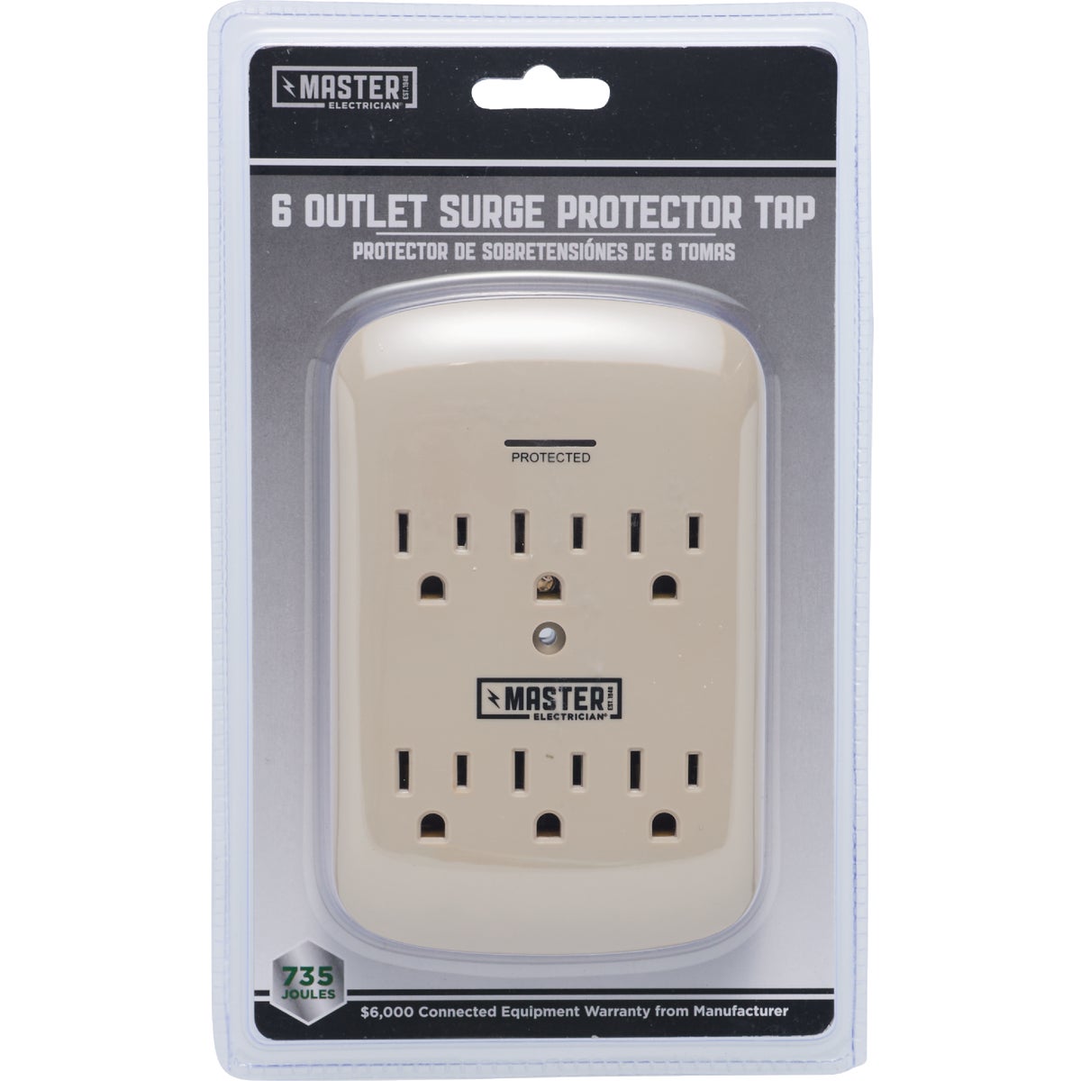 Do it Best 6-Outlet 15A Gray Surge Tap