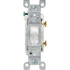 Leviton Residential Grade 15A Illuminated Toggle Single Pole Switch, Clear Image 1