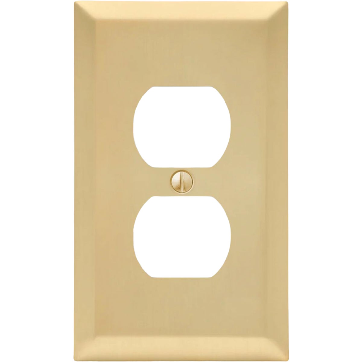 Amerelle Century 1-Gang Stamped Steel Outlet Wall Plate, Satin Brass